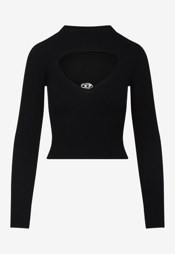 M-olina Ribbed Knit Cropped Top