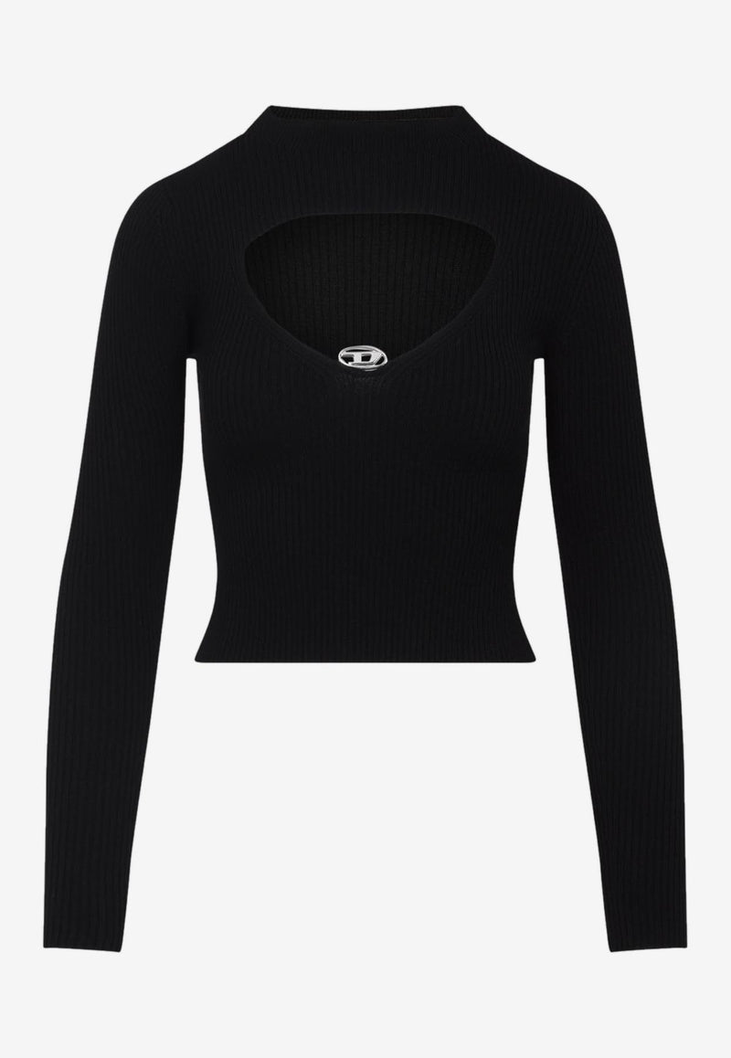 M-olina Ribbed Knit Cropped Top