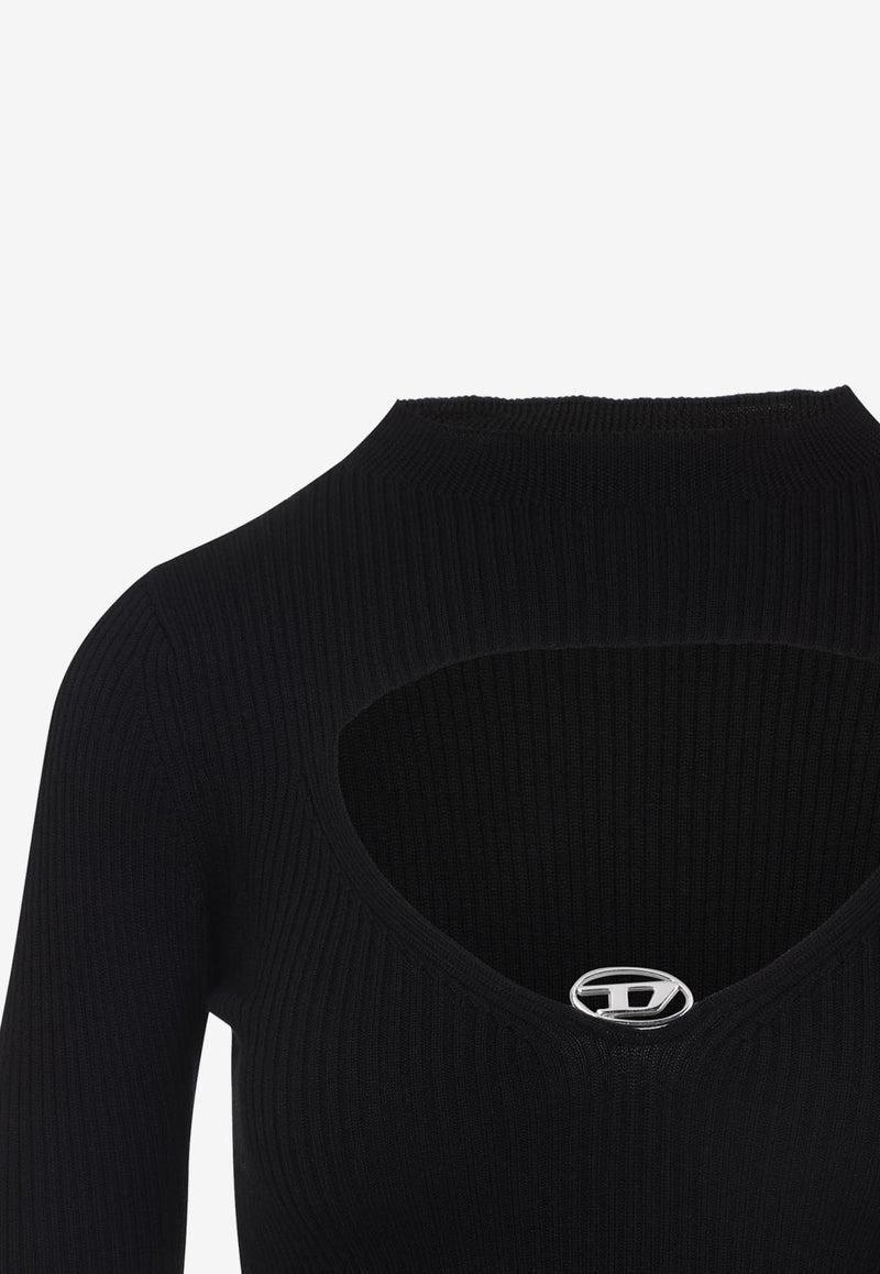 M-olina Ribbed Knit Cropped Top