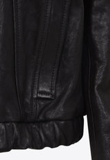 Zip-Up Leather Jacket