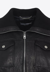 Zip-Up Leather Jacket