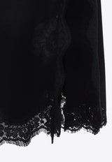 Lace-Insert Knee-Length Dress