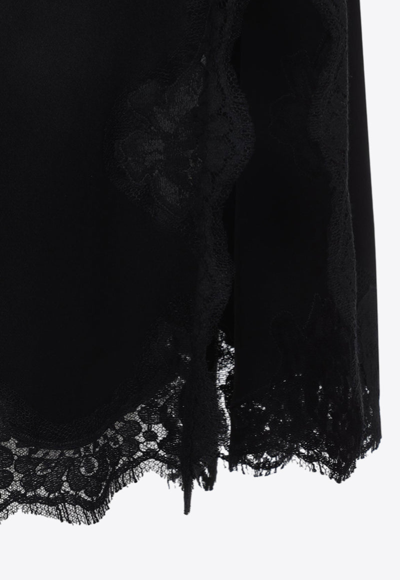 Lace-Insert Knee-Length Dress