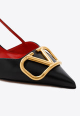 VLogo 80 Slingback Leather Pumps