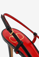 80 VLogo Leather Slingback Pumps
