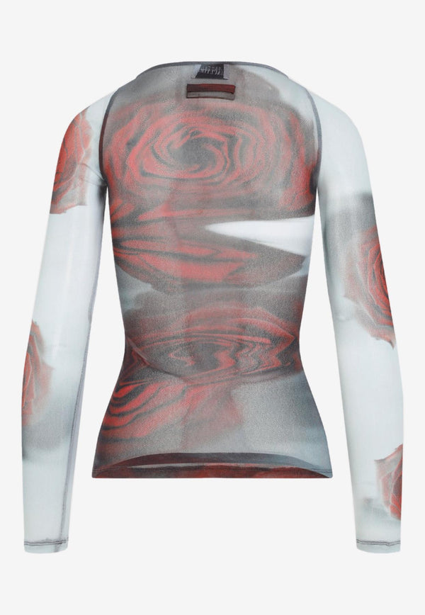 Blurry Roses Top