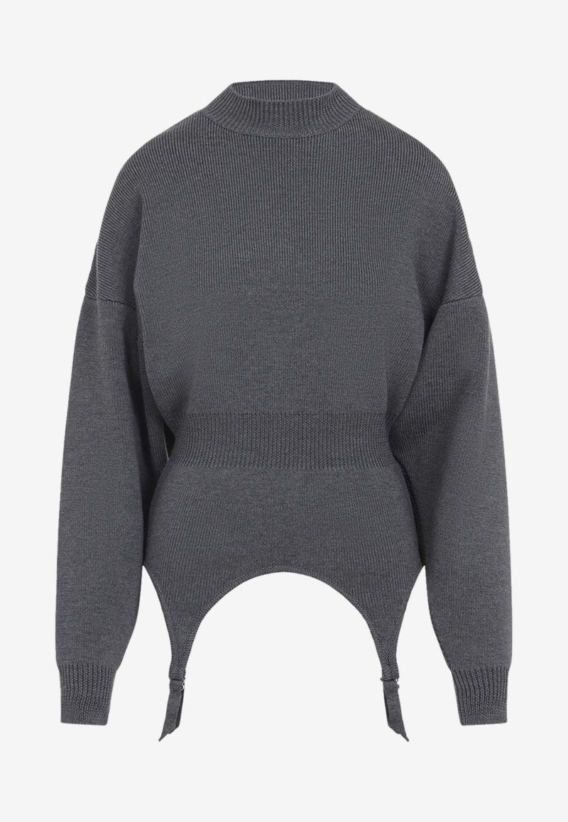 Lingerie Garter Pullover Sweater