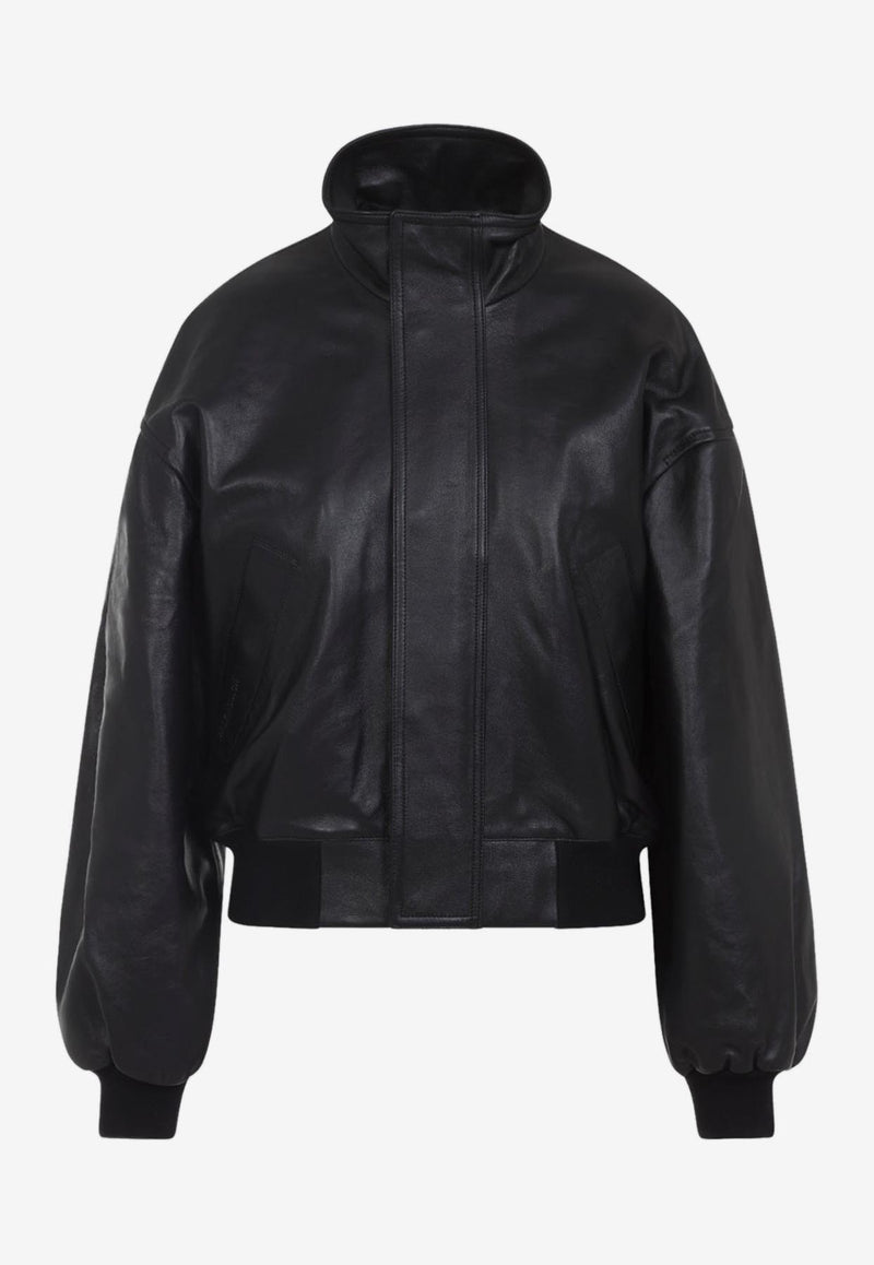 Leather Bomber Jacket