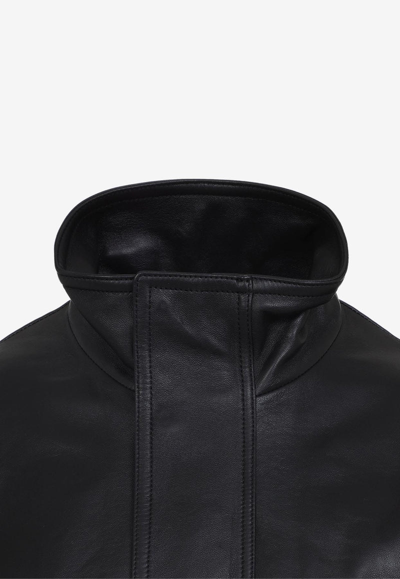 Leather Bomber Jacket