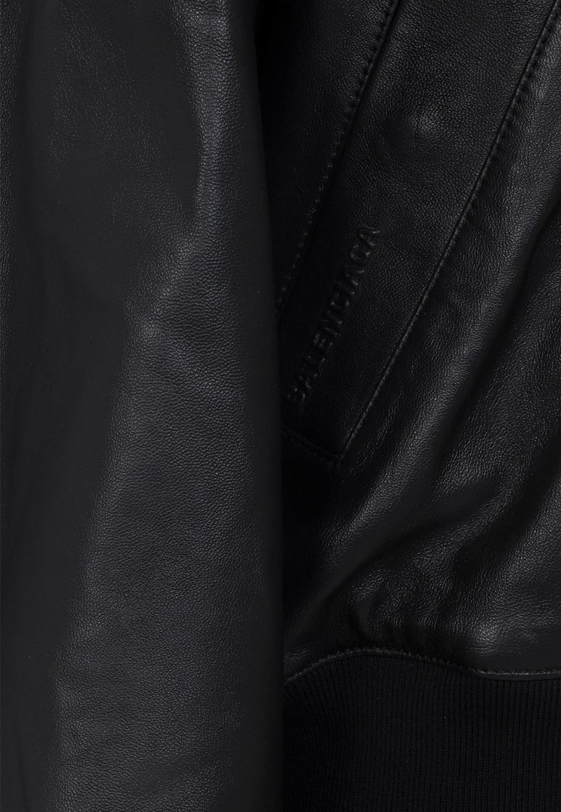 Leather Bomber Jacket