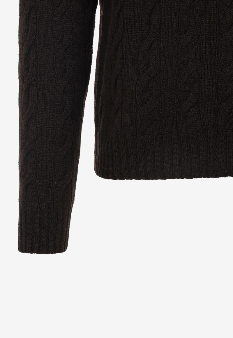Cable Pullover Cashmere Sweater