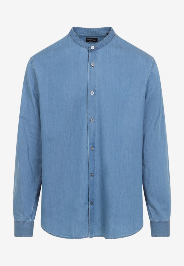 Long-Sleeved Denim Shirt