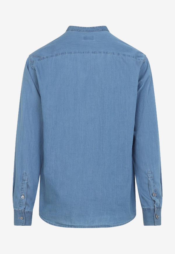 Long-Sleeved Denim Shirt