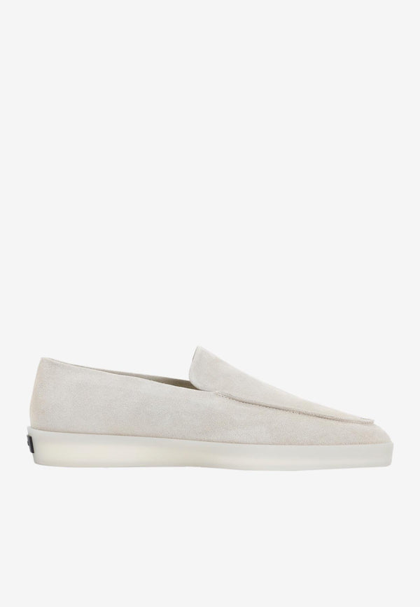 Suede Logo Loafers