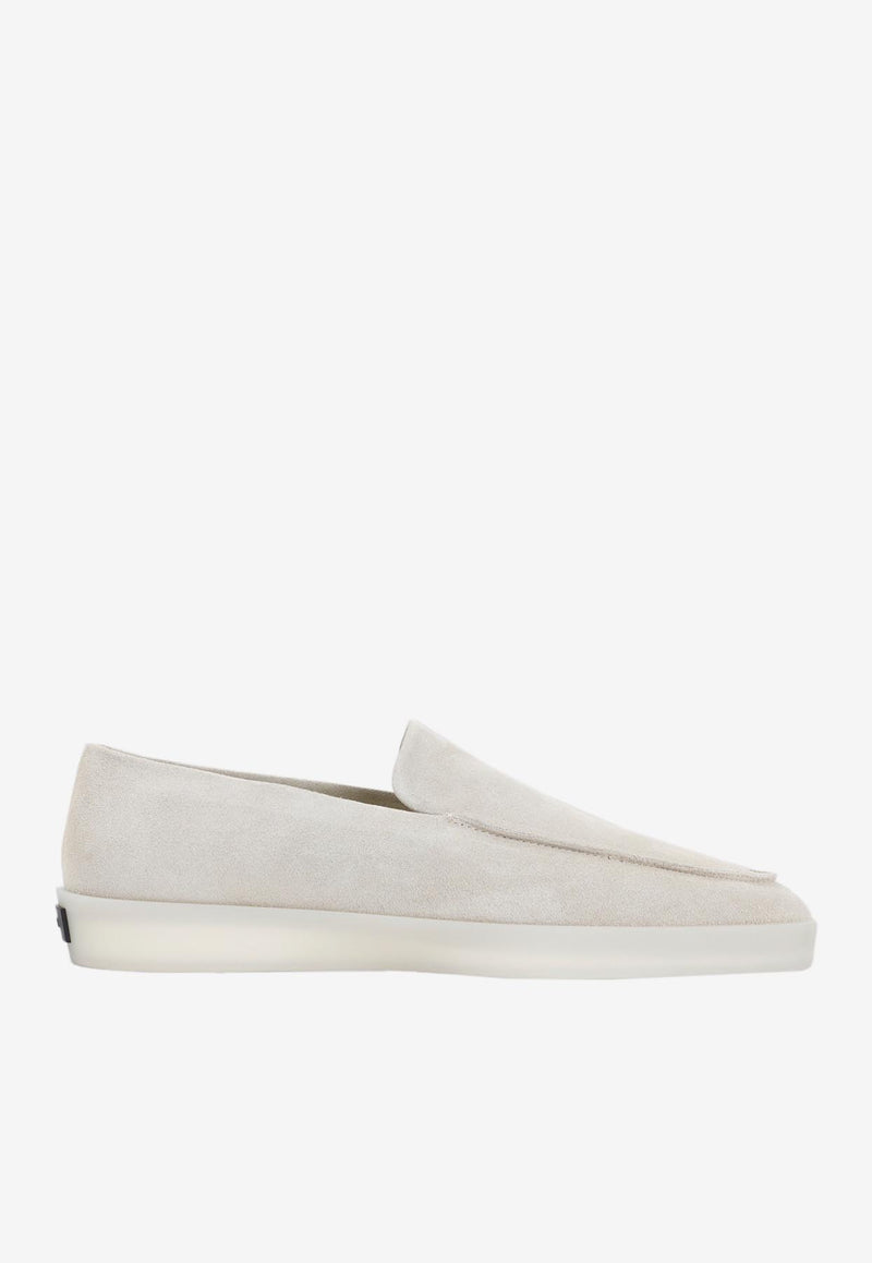 Suede Logo Loafers