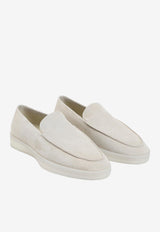 Suede Logo Loafers