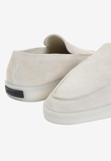 Suede Logo Loafers
