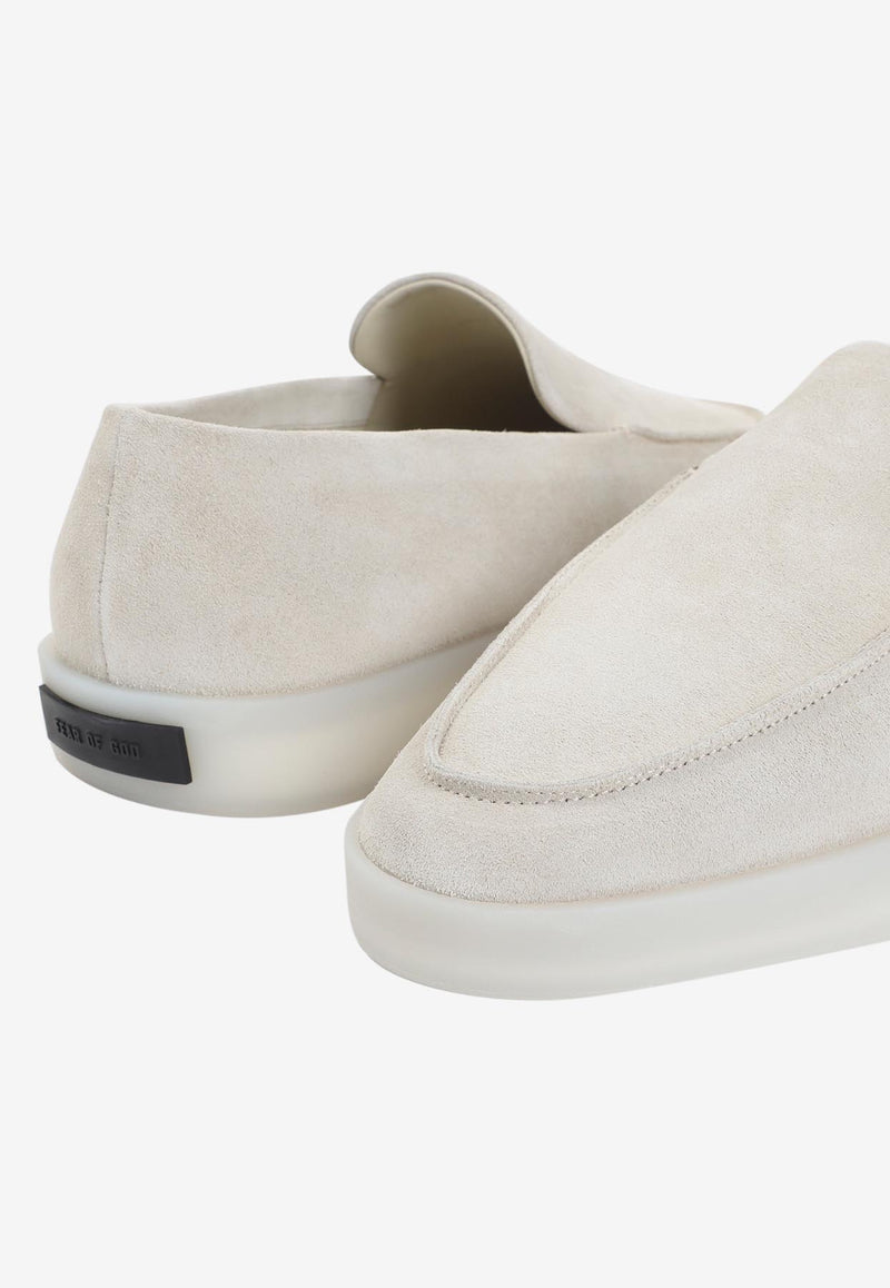 Suede Logo Loafers