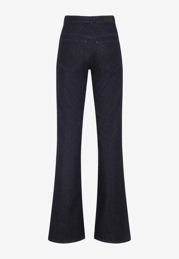 Logo Patch Flared-Leg Jeans