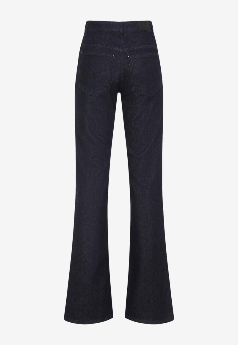 Logo Patch Flared-Leg Jeans