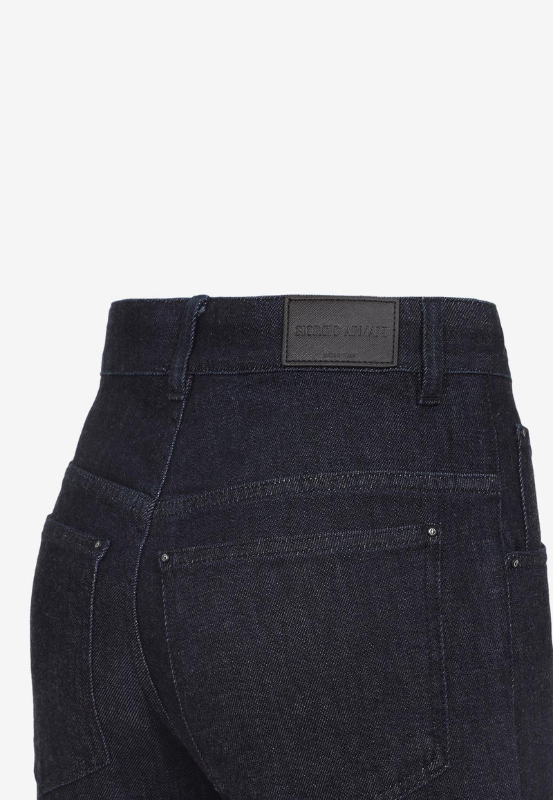 Logo Patch Flared-Leg Jeans