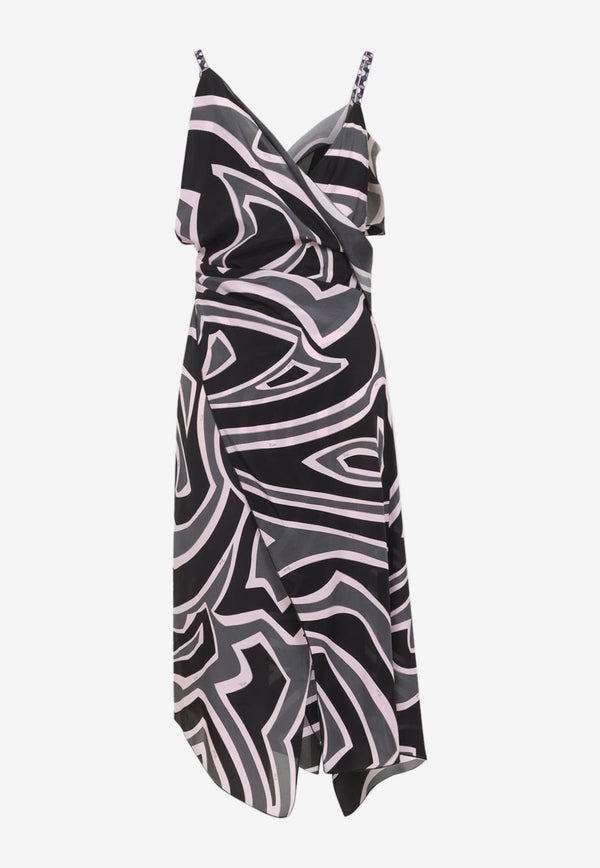 Geometric Print Midi Dress
