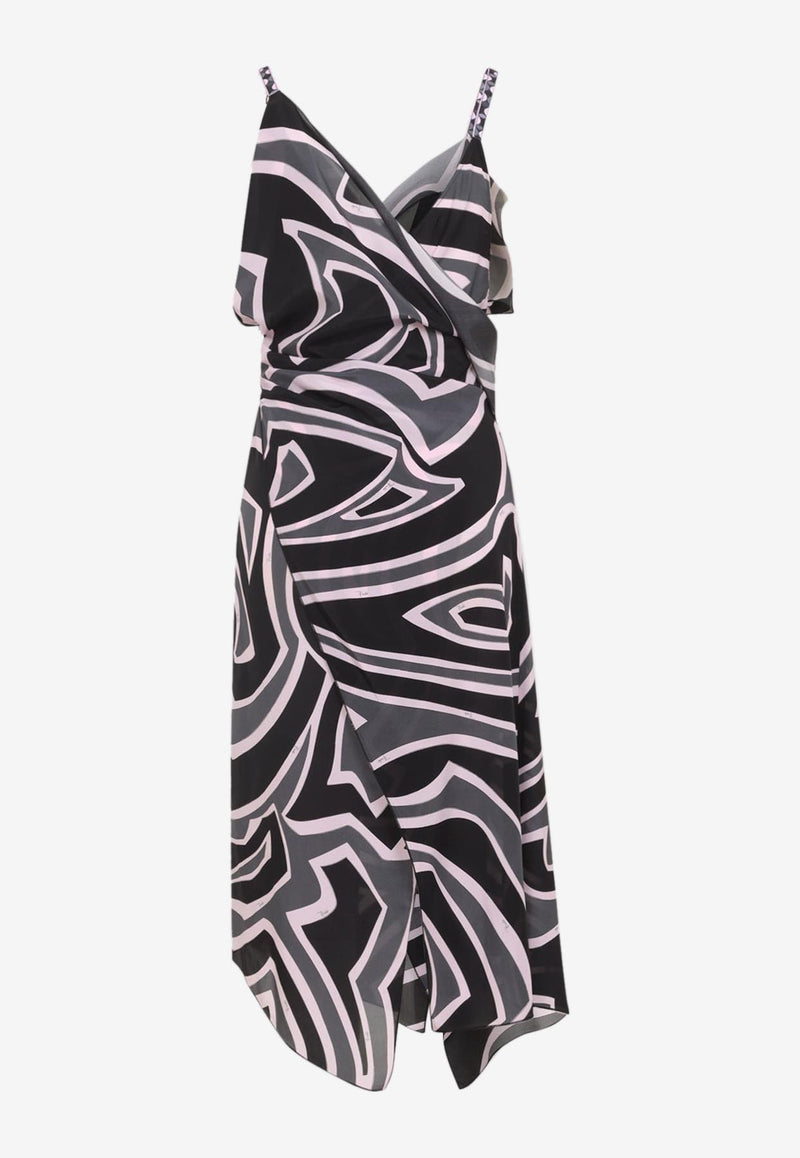 Geometric Print Midi Dress