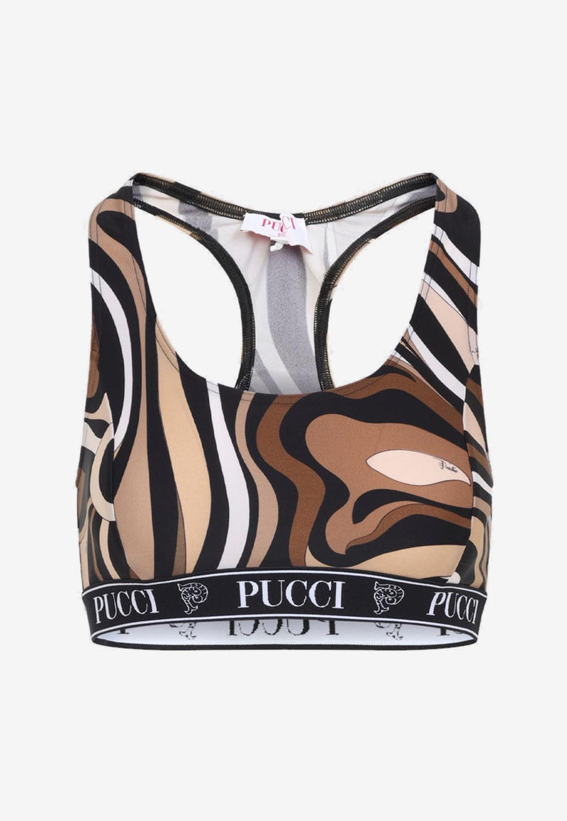 Marmo Print Bra Top