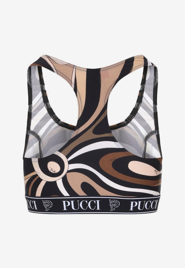 Marmo Print Bra Top
