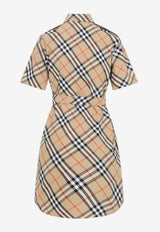 Vintage Check Mini Shirt Dress