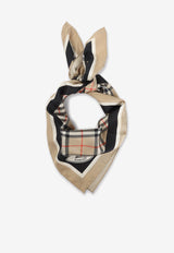 Check Silk Scarf