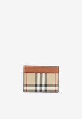 Sandon Check Leather Cardholder