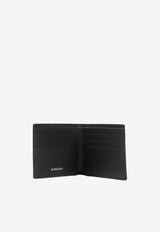 Bi-Fold Check Leather Wallet