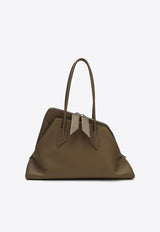 The Attico Medium La Passeggiata Leather Tote Bag Camel 250WAH00054LBT019A/Q_ATTIC-046