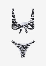 The Attico Zebra Print Bikini Monochrome 250WBC0001PAA014PR/Q_ATTIC-020