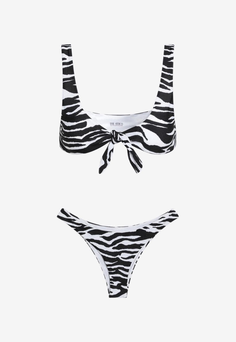 The Attico Zebra Print Bikini Monochrome 250WBC0001PAA014PR/Q_ATTIC-020