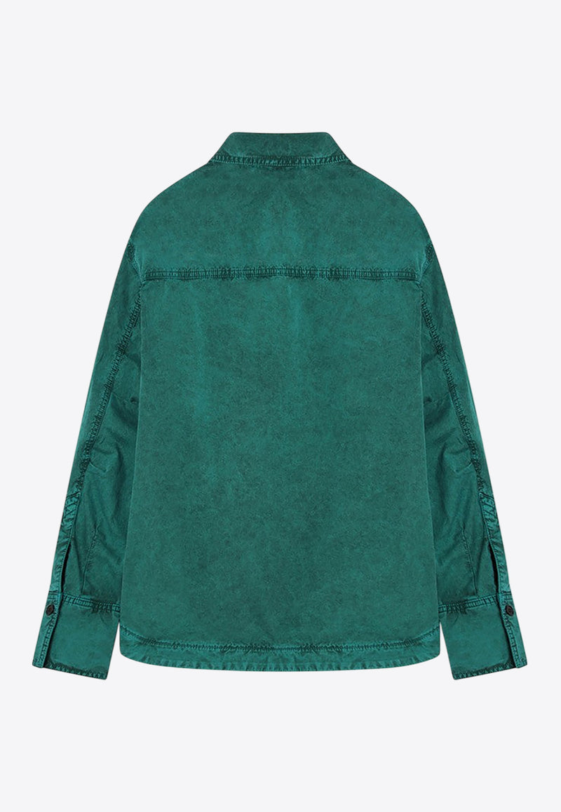The Attico Oversized Asymmetrical Buttoned Shirt Green 250WCB00074DDC098A/Q_ATTIC-017