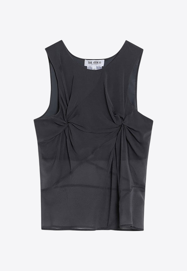 The Attico Silk Tank Top Gray 250WCI00014SSS017A/Q_ATTIC-084