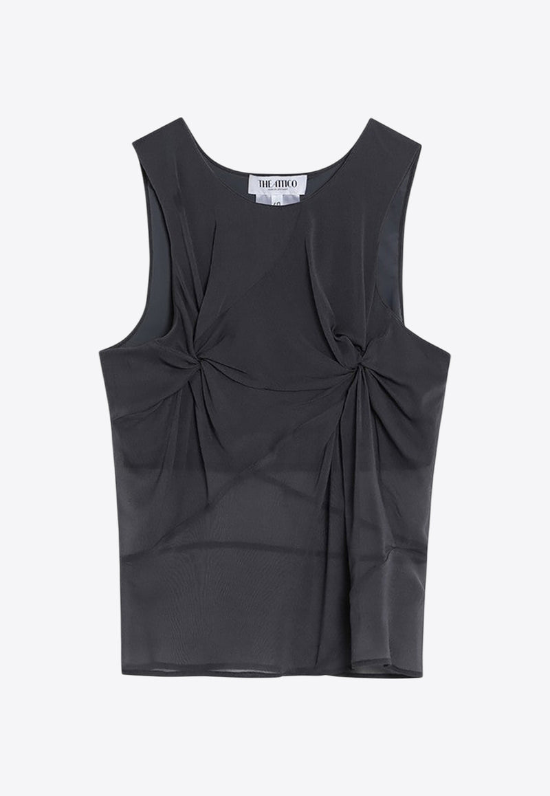 The Attico Silk Tank Top Gray 250WCI00014SSS017A/Q_ATTIC-084