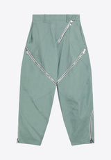 The Attico Cargo Zipped Pants Green 250WCP00267CCC110A/Q_ATTIC-277