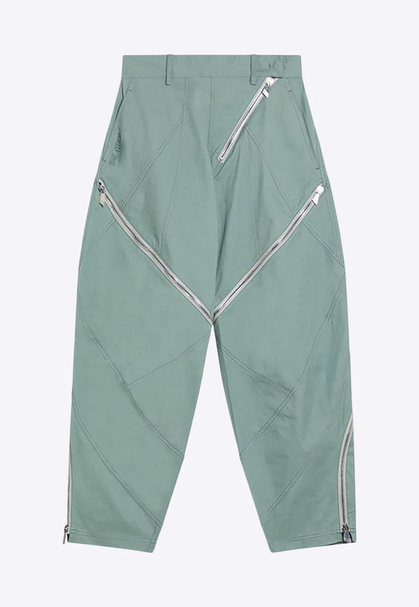 The Attico Cargo Zipped Pants Green 250WCP00267CCC110A/Q_ATTIC-277