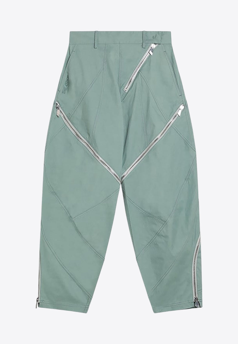 The Attico Cargo Zipped Pants Green 250WCP00267CCC110A/Q_ATTIC-277