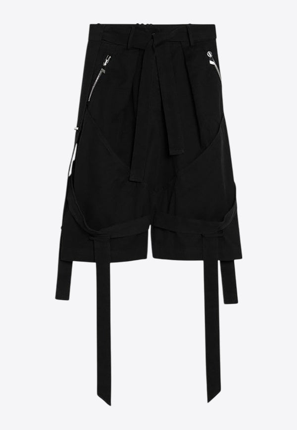 The Attico Wide Bermuda Shorts Black 250WCQ00010DDD088A/Q_ATTIC-100