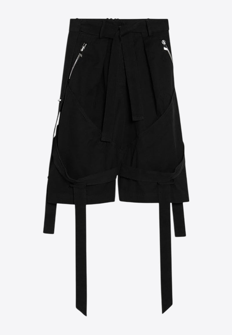 The Attico Wide Bermuda Shorts Black 250WCQ00010DDD088A/Q_ATTIC-100