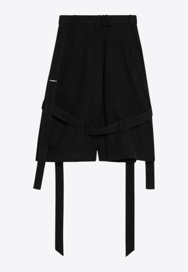 The Attico Wide Bermuda Shorts Black 250WCQ00010DDD088A/Q_ATTIC-100