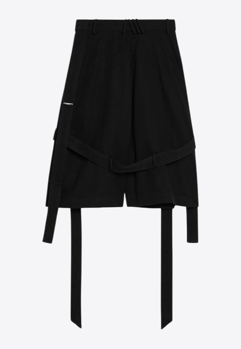 The Attico Wide Bermuda Shorts Black 250WCQ00010DDD088A/Q_ATTIC-100