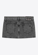 The Attico Mini Denim Skirt Black 250WCR00137DDD104A/Q_ATTIC-100