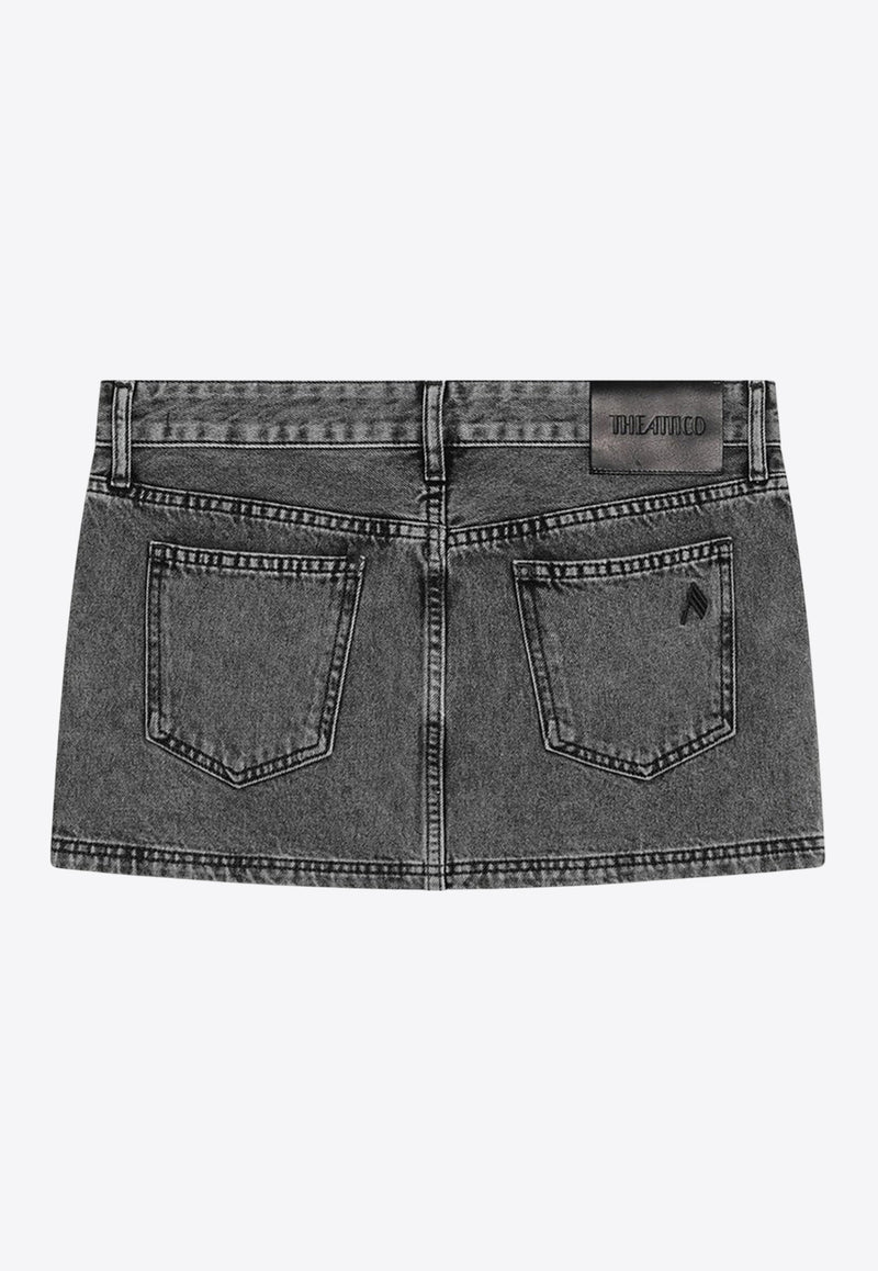 The Attico Mini Denim Skirt Black 250WCR00137DDD104A/Q_ATTIC-100