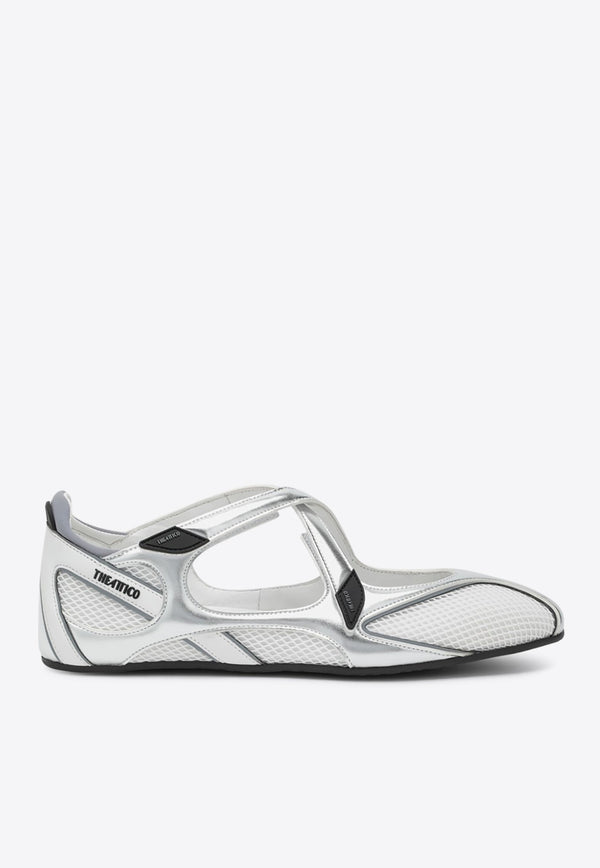 The Attico Floor 01 Metallic Ballet Flats Silver 250WSH00871MIX024A/R_ATTIC-002