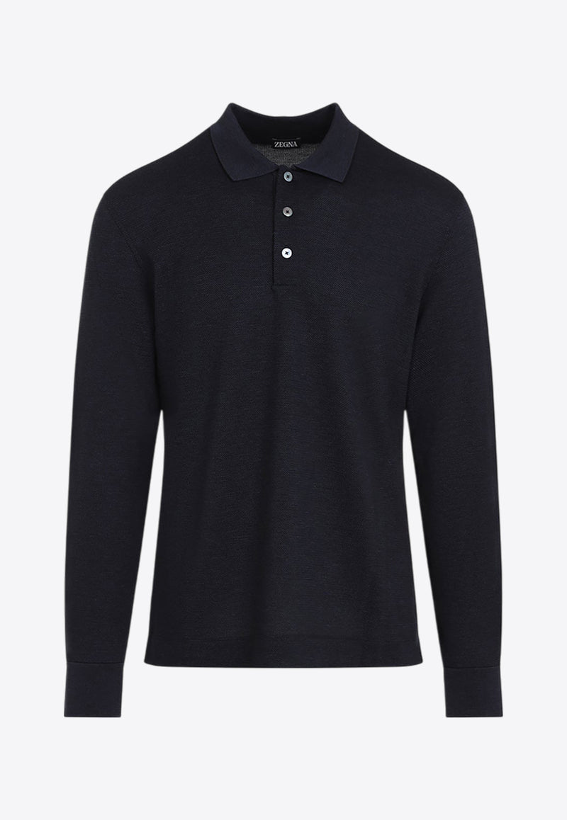 Long-Sleeved Polo T-shirt